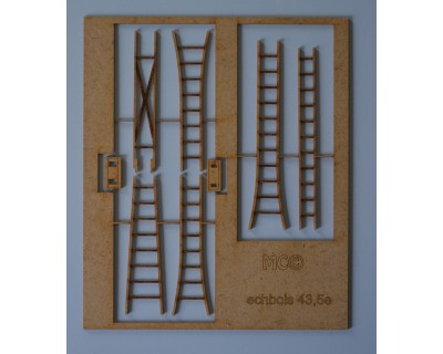 Echelles escabeau en bois 43,5e