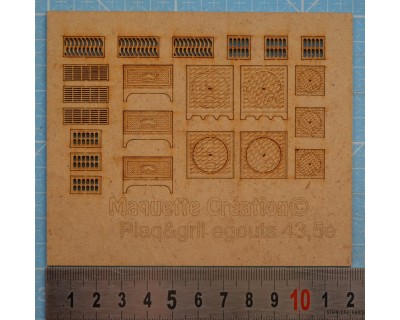 Plaques et grilles égouts 43,5e