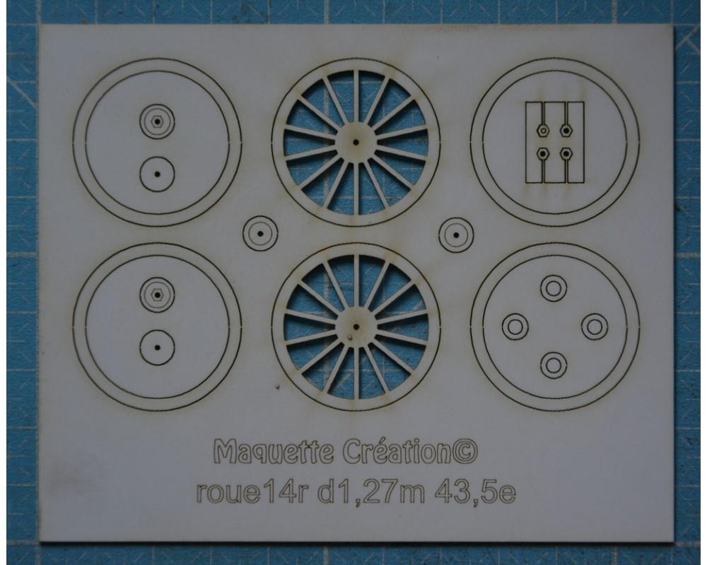 Roues 14rayons d1,27 43,5e
