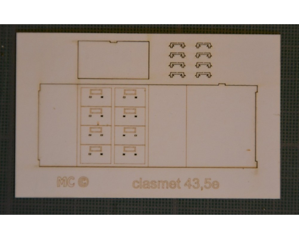 Classeur tiroir métal 43,5e